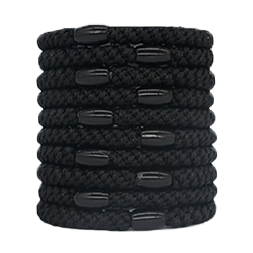 budiniao 10 Packungen/Los Für Pom Pom Haargummis Haar Nats Rüschen Scrunchie Frauen Rips Krawatte Haargummis Pferdeschwanzhalter Polyester, C von budiniao