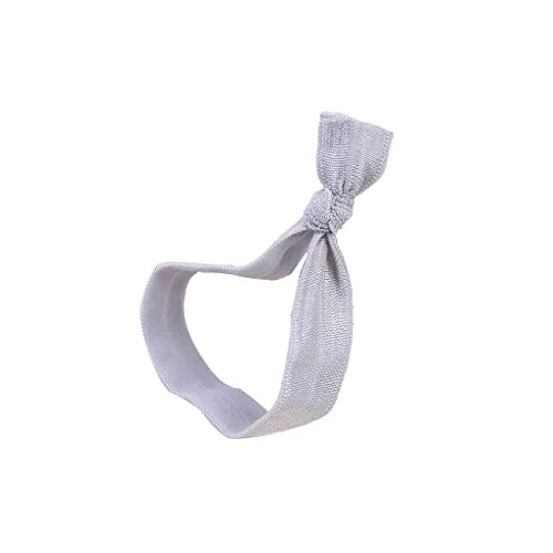 budiniao Haarring, einfacher Stil, ohne Haken, Pferdeschwanzhalter, bunte Haare, Seil, Haargummis für Damen, Accessoires, mehrfarbig, Hellgrau von budiniao