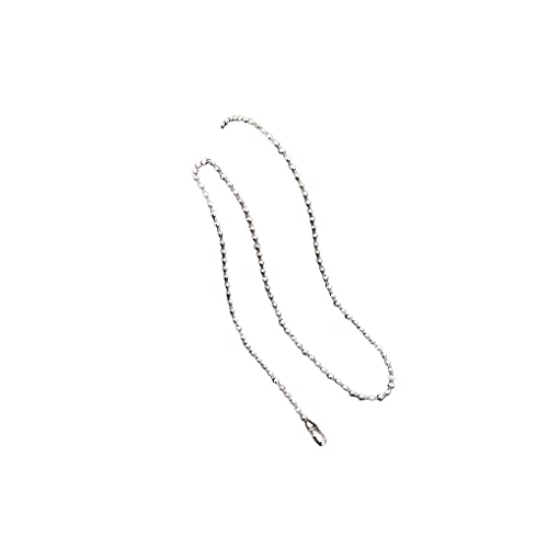 budiniao Halskette Rund Anhänger Metall Choker Zarte Mode Ketten Armband Schlüsselanhänger Schmuck Damen Geschenke Selbstmontage, Weiß K, 80 cm/2.4 mm von budiniao