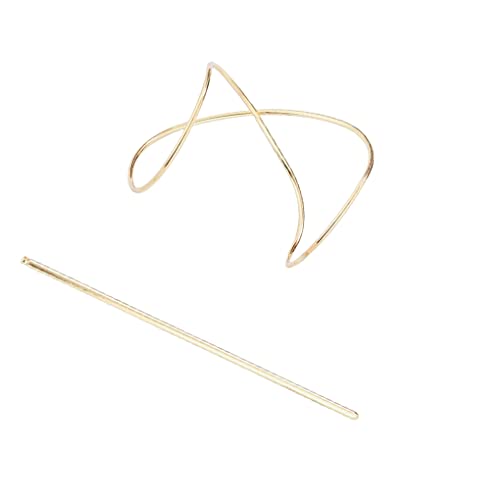 budiniao Legierung Frauen Haarnadel Ersatz dekorative unregelmäßige galvanisierte Anti Rost Mädchen Damen Haarspange Kopfbedeckung Ornament, Gold von budiniao