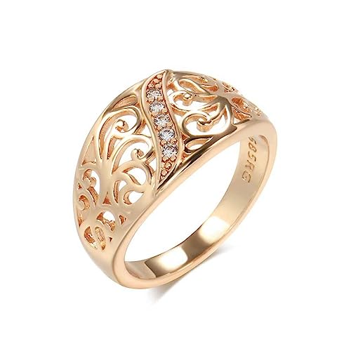 budiniao Männer Ring Zirkonüberzug Hohl Dekorative Hand Schmuck Mode Stilvolle Trendige Exquisite Hängende Dekoration Handwerk, Größe 10 von budiniao