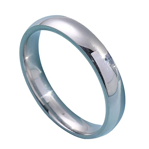 budiniao Mode Stahlring Dekoration Schmuck zarte Ringe Geschenk verkleiden sich dekorativ für die Hochzeit, Verlobung, tägliche Arbeit, Silber von budiniao