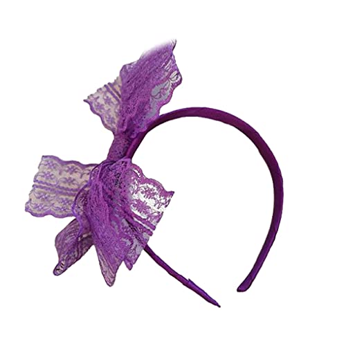 budiniao Spitzenbogen Stirnband mit breiter Krempe, Retro Haarband, Schmuck, Kostüm, elegante Cosplay Dekorationen, Weihnachten, Mutter, Teenager, Geben Sie 22 ein von budiniao