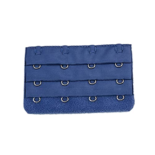 budiniao Verlängerungsriemen BH Verlängerung Schnalle 4 Haken Haken Praktische Damenlänge Dessous Clips Gadgets 3 Reihen Unterwäsche, tiefes Blau von budiniao