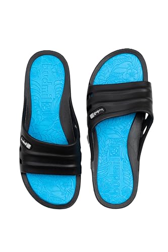 budmil Unisex Badeschuhe Wasserdicht Badelatschen für Damen Und Herren Sauna Sandalen (Lichtblau, EU Schuhgrößensystem, Erwachsene, Numerisch, M, 36) von budmil