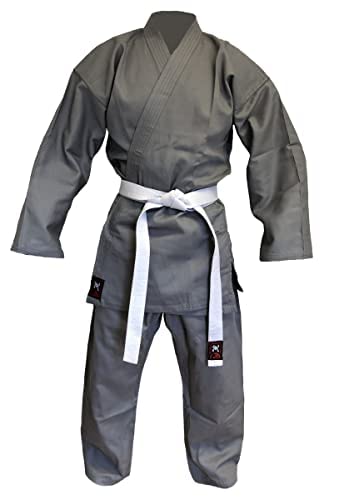 budodrake Karateanzug grau/schwarz Special Edition (graue Jacke, schwarze Hose) (190) von Budodrake