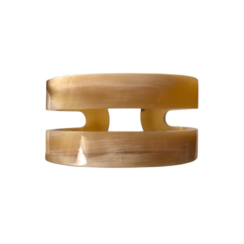 Büffel Horn Armreif. Armreif Aus Horn. Unisex Oval Offene Manschette. Doppel-Armreif. Lange Eine von buffagems