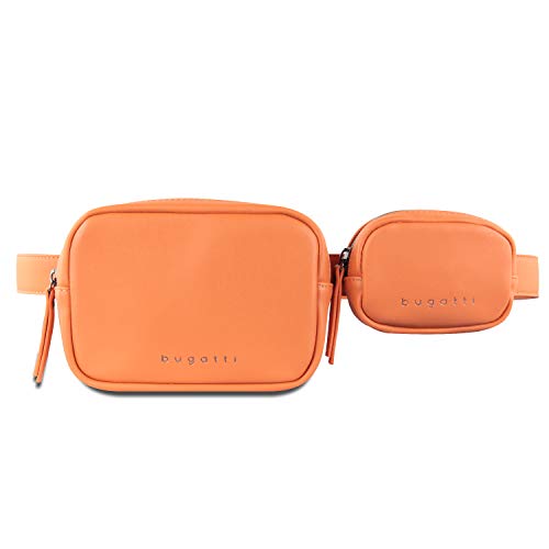 Bugatti Almata Gürteltasche Bauchtasche, Damen Hüfttasche für Reise, Alltag und Sport, Orange von bugatti