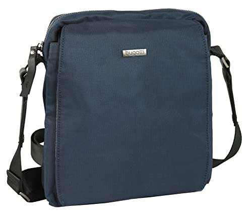 Bugatti Contratempo Umhängetasche für Herren, Schultertasche Messenger Bag Kuriertasche Medium, Blau von bugatti