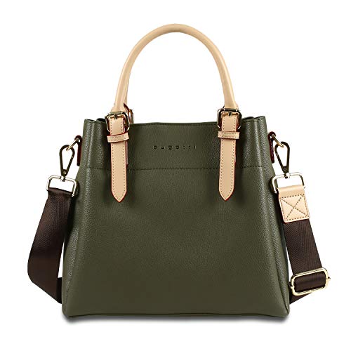 bugatti Ella Handtasche Damen Klein, Frauen Tasche, Damenhandtasche, Olive von bugatti