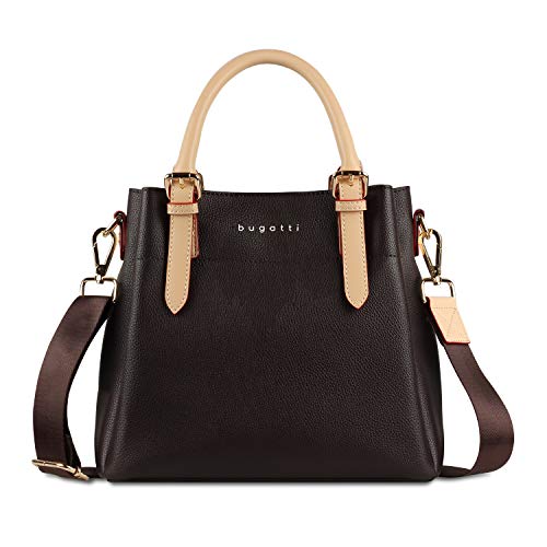 bugatti Ella Handtasche Damen Klein, Frauen Tasche, Damenhandtasche, braun von bugatti