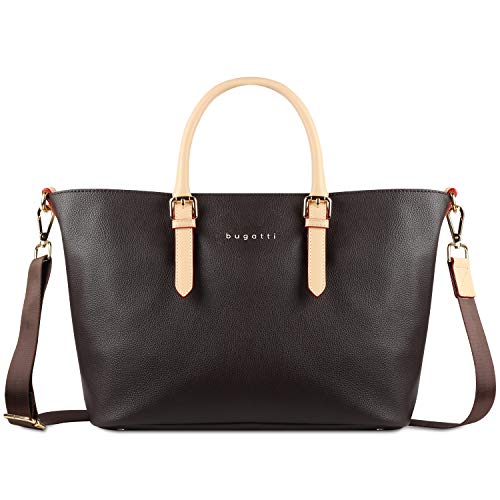 bugatti Ella Shopper Handtasche für Damen M, Damenhandtasche, Schultertasche in braun von bugatti