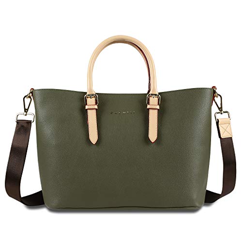 bugatti Ella Shopper Handtasche für Damen M, Damenhandtasche, Schultertasche in olive von bugatti