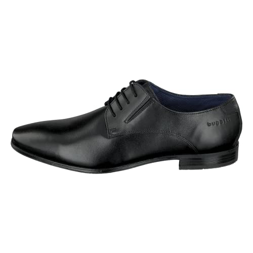 bugatti Business Halbschuh aus Leder, Klassischer Derby mit Gummizug, Schwarz, 46 EU von bugatti