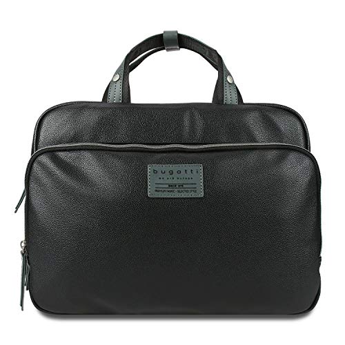 Bugatti Moto D Aktentasche mit Reißverschluss, Businesstasche, Laptoptasche 13" Schwarz von bugatti