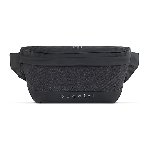 bugatti Universum Gürteltasche Bauchtasche, Damen und Herren Hüfttasche für Reise, Alltag und Sport, Schwarz von bugatti