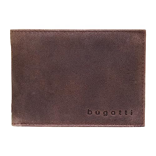 Bugatti Volo Geldbeutel Männer Leder - Geldbörse Herren Braun - Portmonaise Portemonnaie Portmonee Brieftasche Wallet Ledergeldbeutel von bugatti