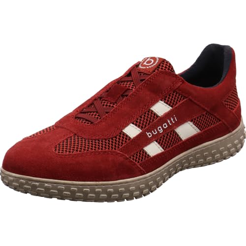 Herren Slipper Maddy von Bugatti in Rot mit Wechselfußbett und Soft Flex Funktion. rot Gr. 43 von bugatti