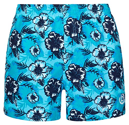 bugatti® - Herren Badeshort Blumenmuster türkis, in Größe L von bugatti