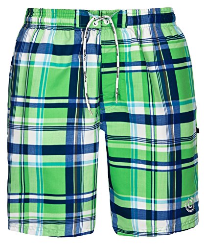 bugatti® - Karierte Herren Badeshort in grün, in Größe XXL von bugatti