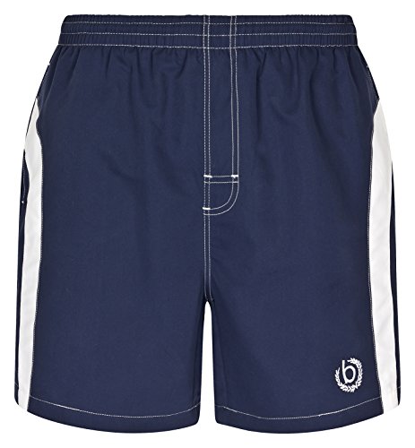 bugatti® - Moderne Herren Badeshort, Marineblau mit weißen Streifen, in Größe 5XL von bugatti