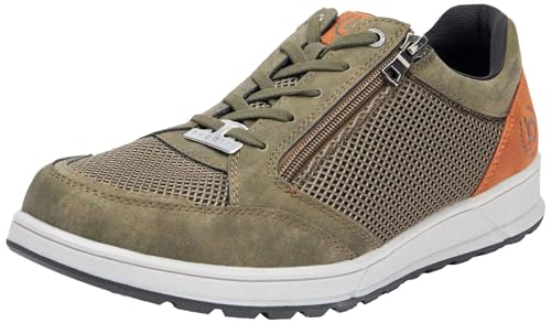 bugatti Casual Sneaker mit Reißverschluss, strapazierfähige Laufsohle, Dark Green, 45 EU von bugatti