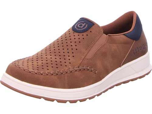 bugatti Casual Slip-On Sneaker, Slipper mit Gummizug und Logo, Cognac, 45 EU von bugatti