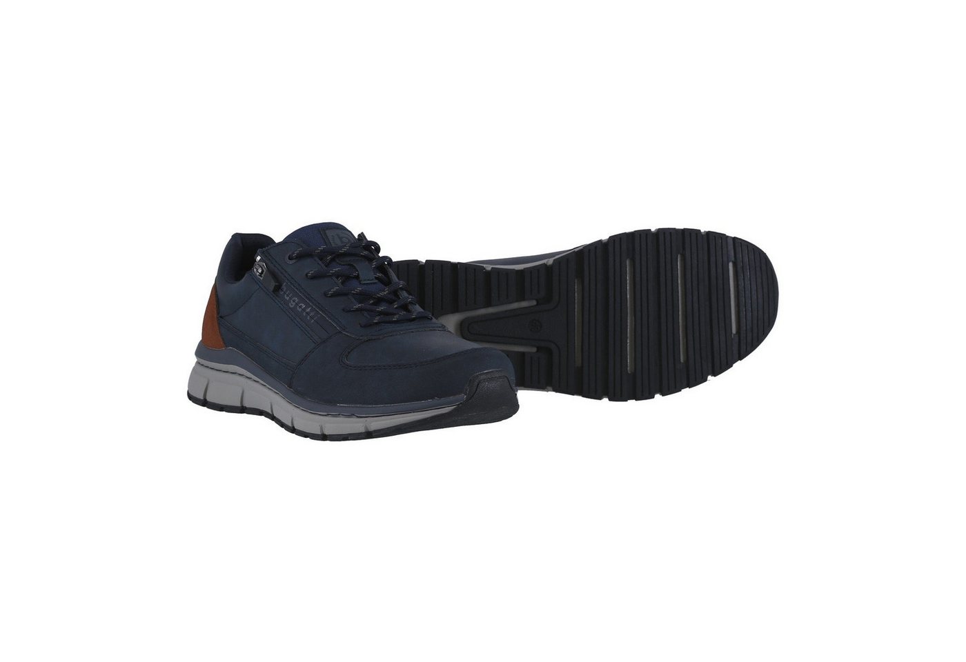 bugatti AOS 2025 (Schriftzug,Reissverschluss) navyblau Herren Sneaker von bugatti