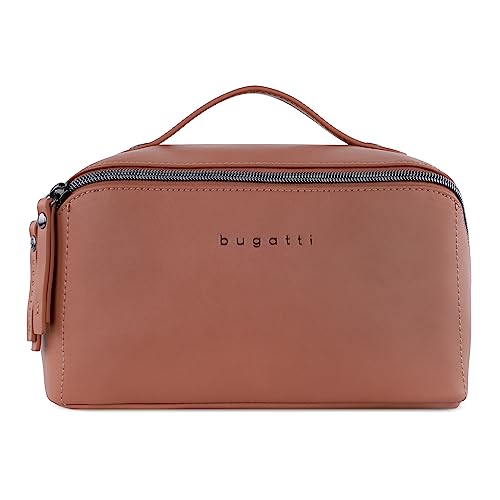 bugatti Almata Reise-Make-up-Tasche mit großer Öffnung, Kulturbeutel Damen in apricot von bugatti