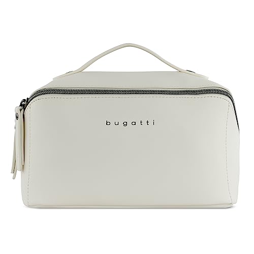 bugatti Almata Kulturbeutel Damen, Make-up-Tasche mit großer Öffnung für Reisen, beige von bugatti