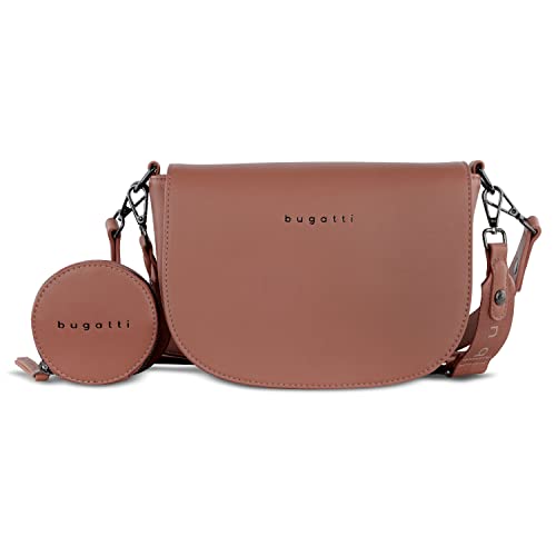 bugatti Almata Schultertasche für Damen, edle Umhängetasche in apricot von bugatti