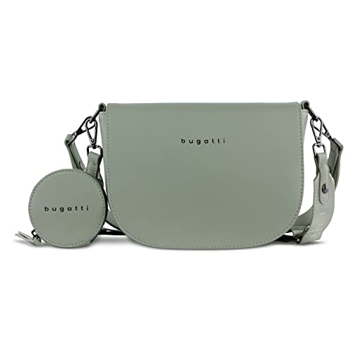 bugatti Almata Schultertasche für Damen, edle Umhängetasche in mint von bugatti