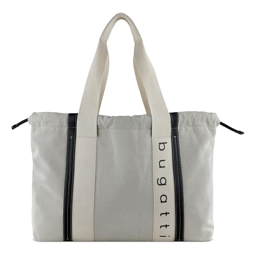 bugatti Ambra Shopper aus Canvas, Tote Bag, Umhängetasche für Damen in beige von bugatti