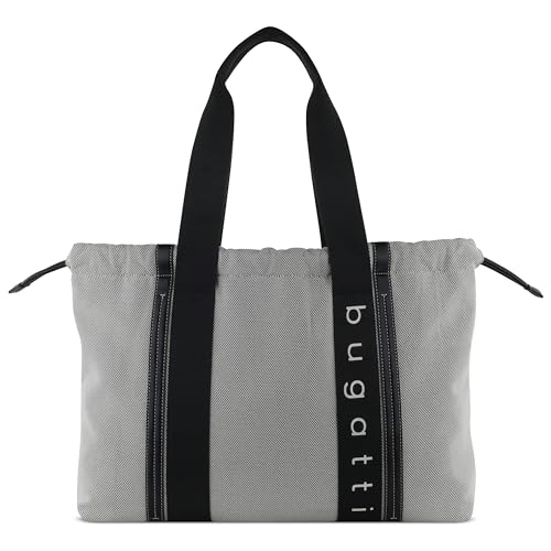 bugatti Ambra Shopper aus Canvas, Tote Bag, Umhängetasche für Damen in schwarz von bugatti