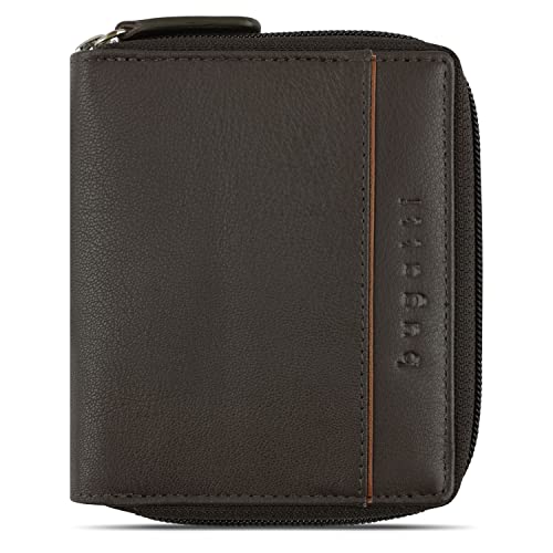 bugatti Banda Upright Wallet with Zipper Brown von bugatti
