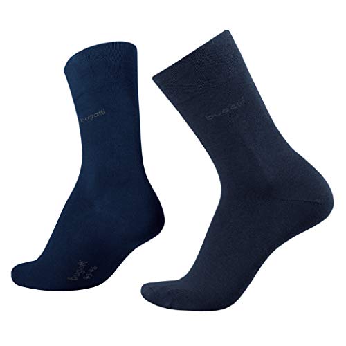 bugatti Basic Mens Socks 2er Pack 6702 545 dark navy dunkelblau Strumpf Socken, Size:39-42 von bugatti