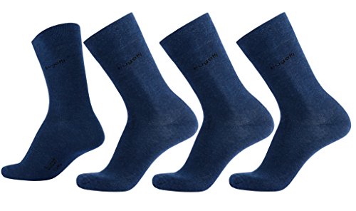 bugatti Basic Mens Socks 3er Pack 6703 546 indigo melange blau Strumpf Socken, Size:39-42 von bugatti