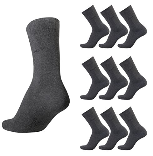 bugatti Basic Mens Socks 9er Pack 6703 620 anthracite anthrazit grau Strumpf Socken, Size:47-50 von bugatti