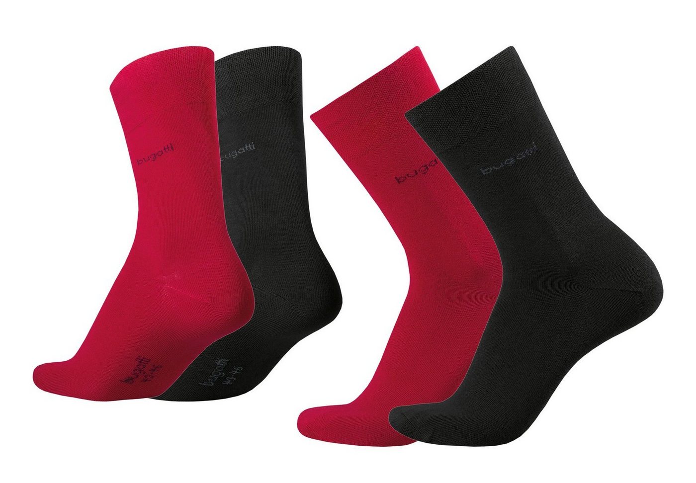 bugatti Basicsocken bugatti Herren Socken 4er Pack uni basic Farben rot, schwarz 39-42 bugatti Basicsocken bugatti Herren Socken 4er Pack uni basic Farben rot, schwarz 39-42 von bugatti