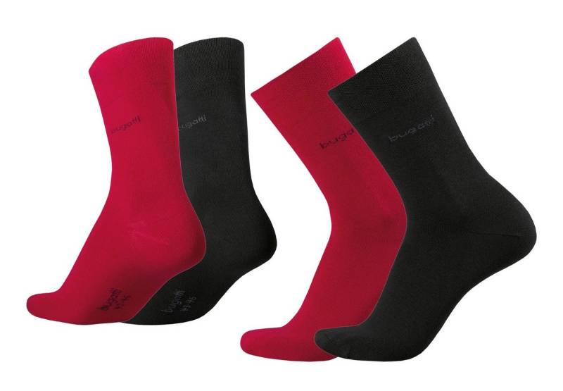 bugatti Socken bugatti Herren Socken 4er Pack uni basic Farben rot, indigo melange bugatti Herren Socken 4er Pack uni basic Farben rot, indigo melange von bugatti