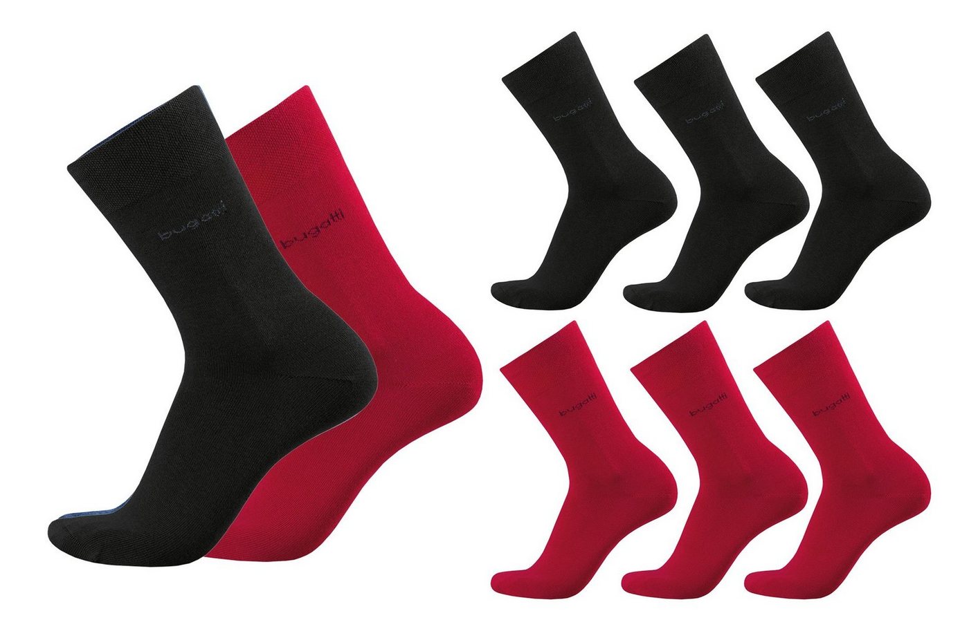 bugatti Basicsocken bugatti Herren Socken 6er Pack uni basic Farben rot, schwarz 43-46 bugatti Basicsocken bugatti Herren Socken 6er Pack uni basic Farben rot, schwarz 43-46 von bugatti