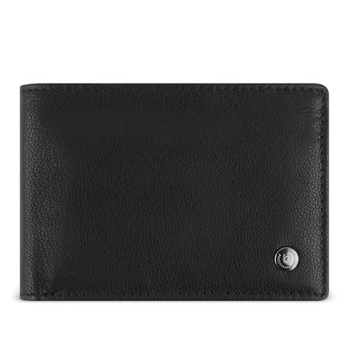 bugatti Black Magic Minibörse komplett aus Leder, kleine Geldbörse mit RFID-Schutz, schwarz von bugatti