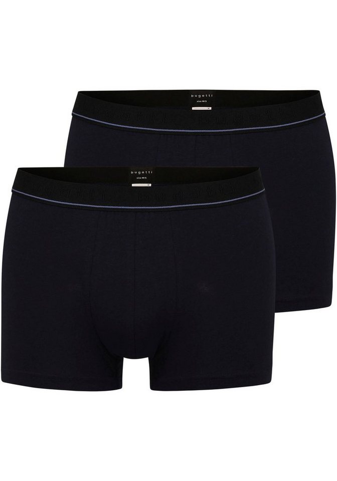 bugatti Boxer Rom (2er Pack) weich, basic, eng, atmungsaktiv, breiter Bund, Baumwollmix von bugatti