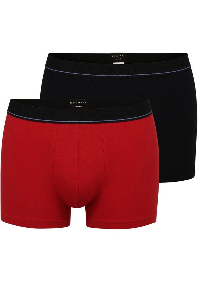 bugatti Boxer Rom (2er Pack) weich, basic, eng, atmungsaktiv, breiter Bund, Baumwollmix von bugatti