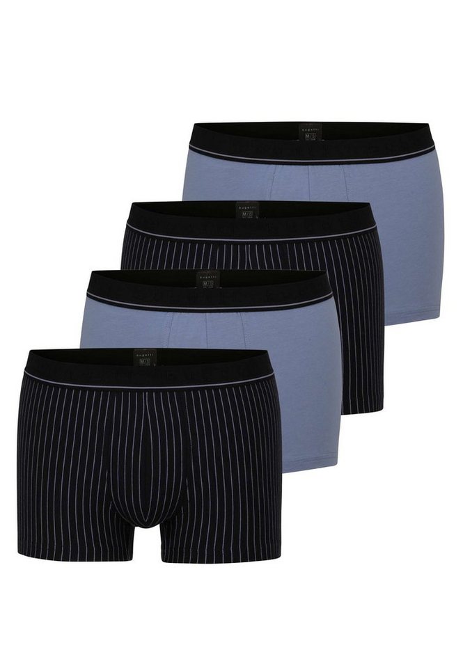 bugatti Boxershorts BUGATTI Herren Boxershorts Unterhosen 4er Pack (4-St) von bugatti