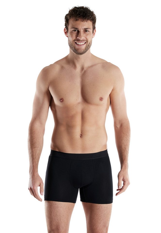 bugatti Boxershorts BUGATTI Herren Long-Pants schwarz uni (1-St) von bugatti