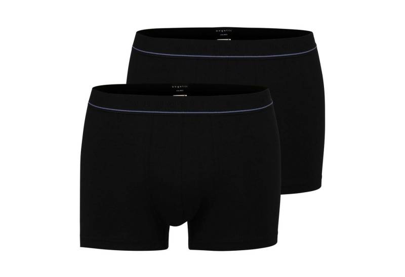 bugatti Boxershorts BUGATTI Herren Pants schwarz uni 2er Pack (2-St) von bugatti