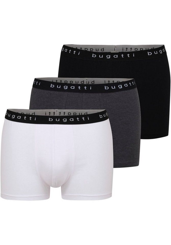 bugatti Boxershorts Berlin (Packung, 3-St., 3) mit Logo-Bund von bugatti