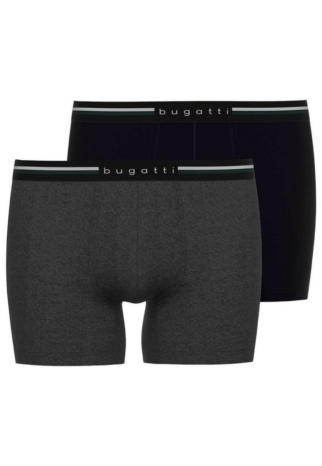 bugatti Boxershorts Long Pants (Set, 2-St., 2er-Pack) Long Pants, Webgummibund, elastisch, 2er Pack von bugatti