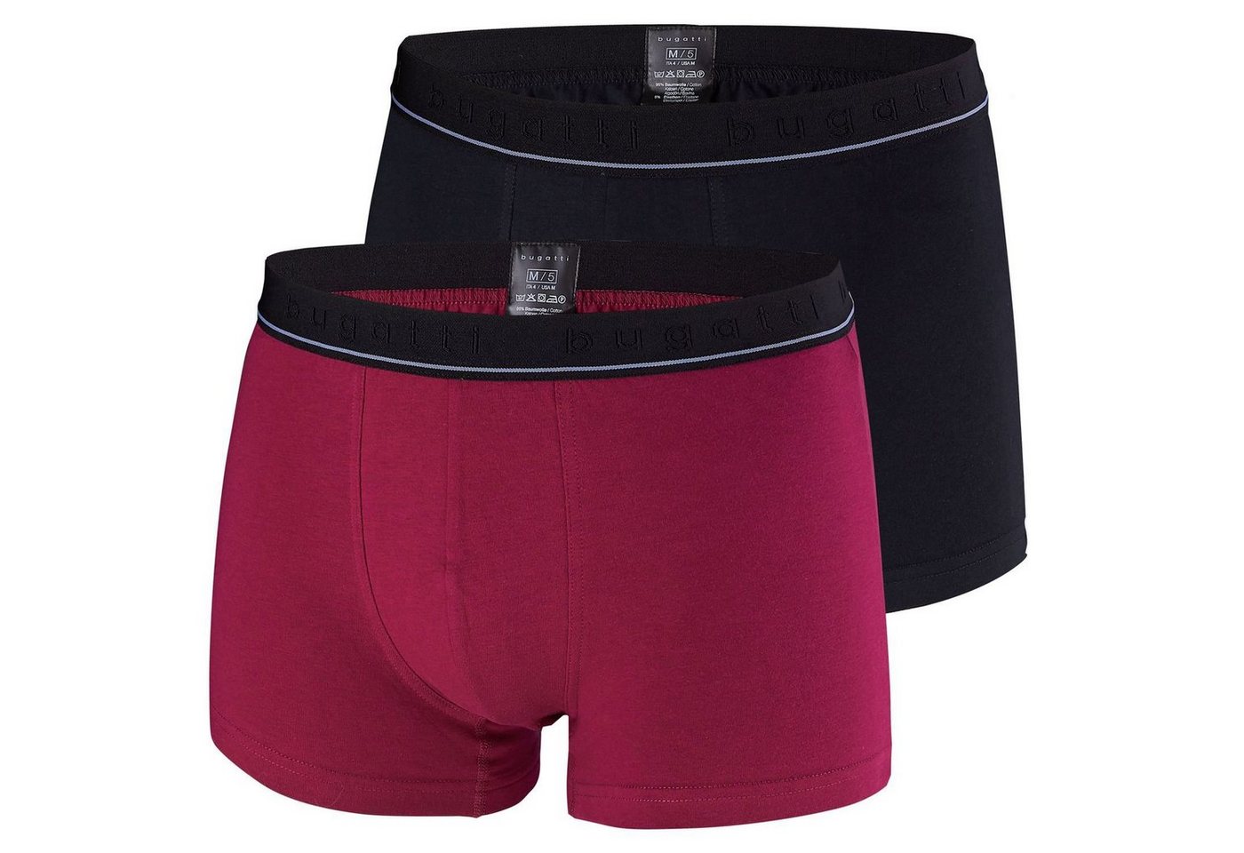 bugatti Boxershorts Rom (2-St) ohne Eingriff, knitterfrei und langlebig im 2er Pack von bugatti